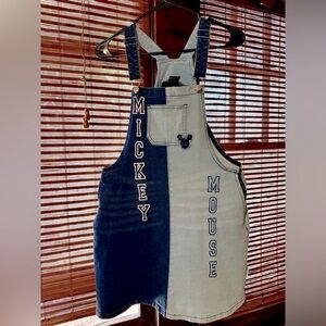 Disney Denim Apron Overalls Dress